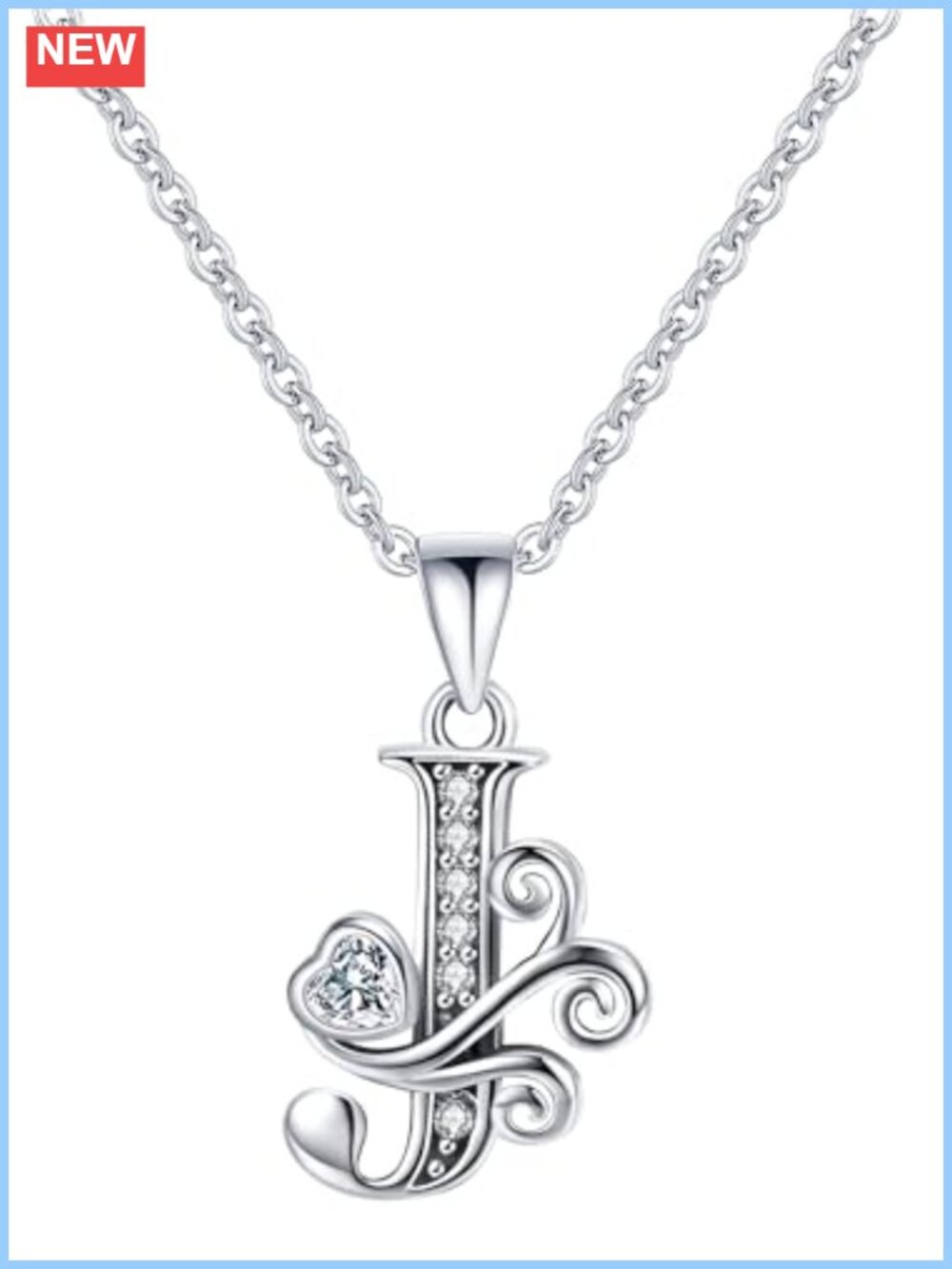 S925 Sterling Silver Initial Letter Necklace Dainty Pendant Jewelry Gift for